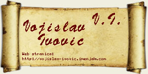 Vojislav Ivović vizit kartica